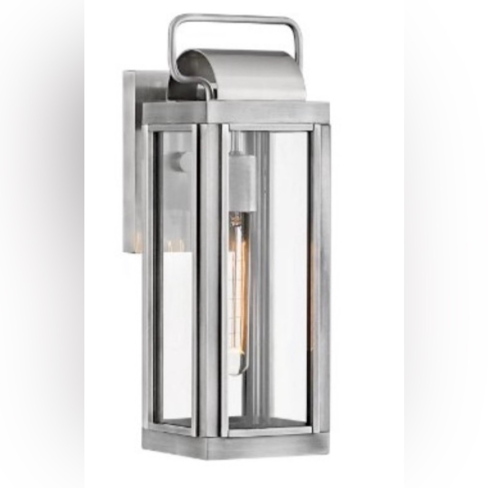 Sag Harbor Brushed Silver Outdoor Lantern Wall Sconce